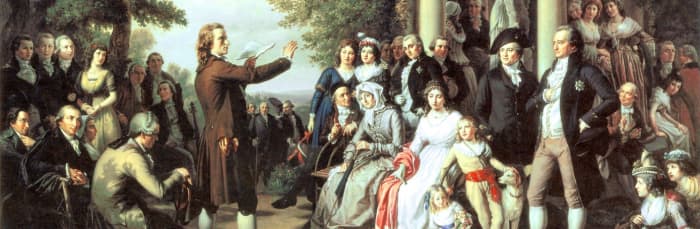 Its easy to see the tropes of the Enlightenment in this picture - the focus on open and public discourse, the written word, the centrality of the enlightened figure who spreads his knowledge freely to others...