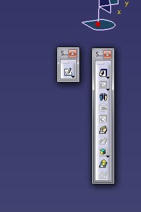 These buttons are the focus for us today, the sketch command, the pad command, the pocket command, the revolve command and the groove command.