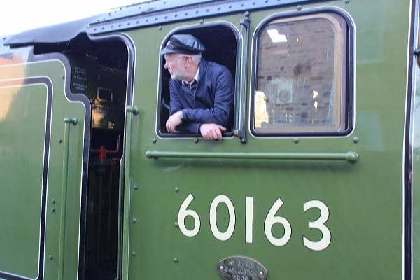 60163 stands at the platform at Leyburn on the return leg from Redmire - 'Tornado' will be back in May for a three week visit. See the Wensleydale Railway website closer to the time for final detaíls.