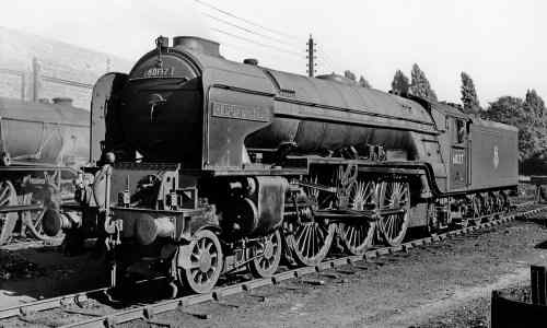 60137 'Redgauntlet', another Scott character, awaits her next return duty to 52A Gateahead shed at Grantham in late August, 1052