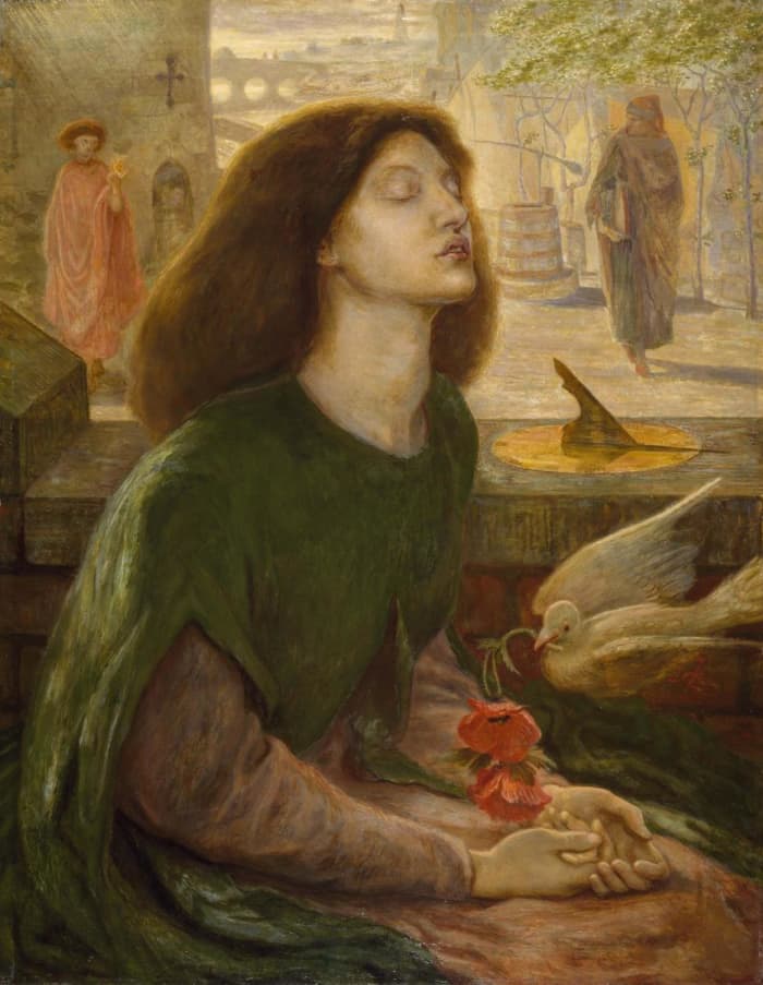 One of Rossetti’s Most Compelling Works: Beata Beatrice (Model Elizabeth Siddall Immortalized as Beata Beatrix) 1864-1870