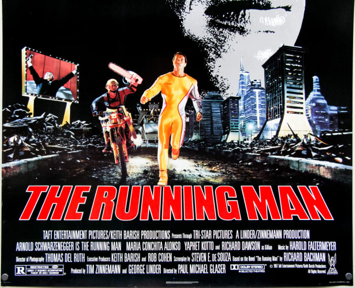 Arnold Schwarzenegger in The Running Man (1987) - 80s Arny Action Flick