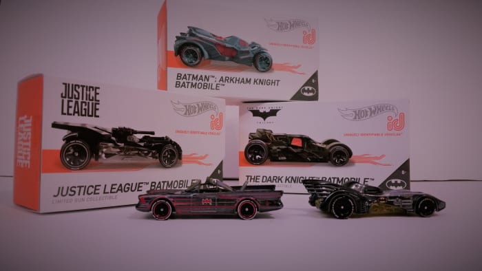 I don't love the shape of some of the modern Batmobile designs, but the Batman Mini Collection boasts a variety of special qualifiers for the mobile game races.
