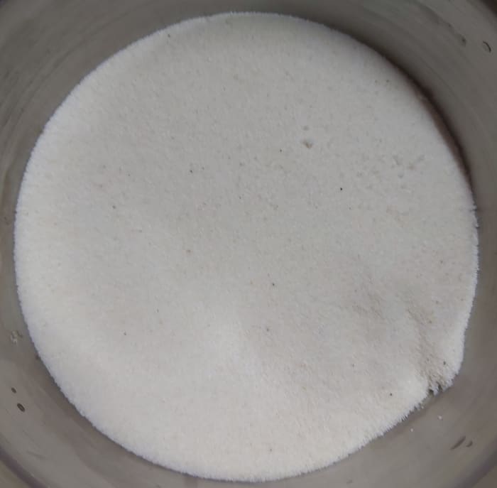 In a bowl or vessel take 1 cup of semolina or rava (I used fine variety chiroti rava here. You can use coarse type too).