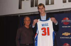 The Detroit Pistons drafted center Darko Milcic second overall in 2003. He was drafted ahead of future hall of famers Carmelo Anthony, Chris Bosh, and Dwyane Wade. He would end up being one of the most infamous bust in NBA draft history.