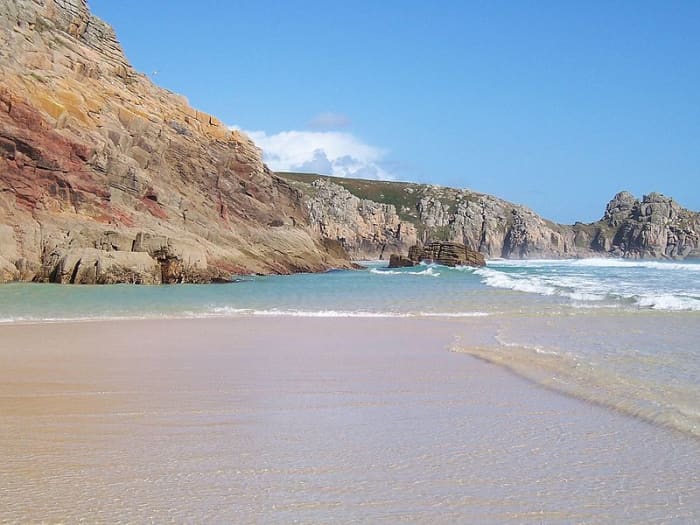 Cornish beaches are often stunning, with a combination of rugged cliffs, fine sand, and clear water.