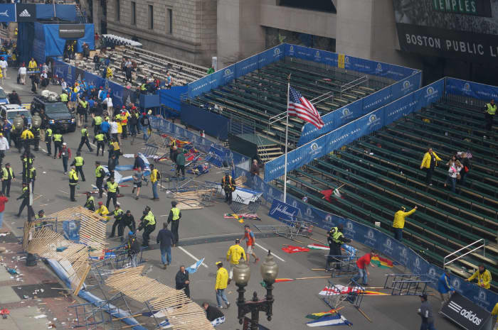 The sad aftermath at the Boston Marathon