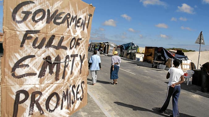 The Present -Day Government In South Africa is Having A Hard Time fulfilling its Promises-The Voting Polity Makes Them Know It