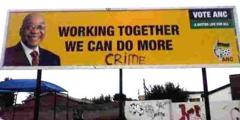 This might be regarded as "Graffitti Crime", Well, the silenced masses usually have unusual ways of expressing their perceptions and feelings-precilsy, too...