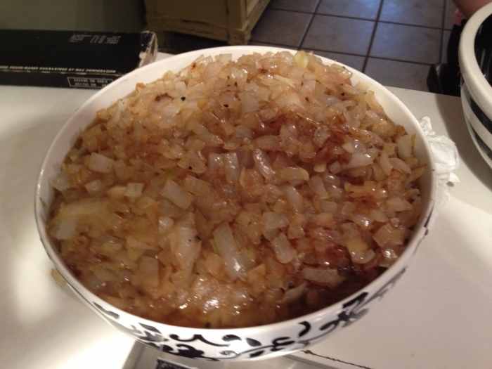 Sauteed white onions
