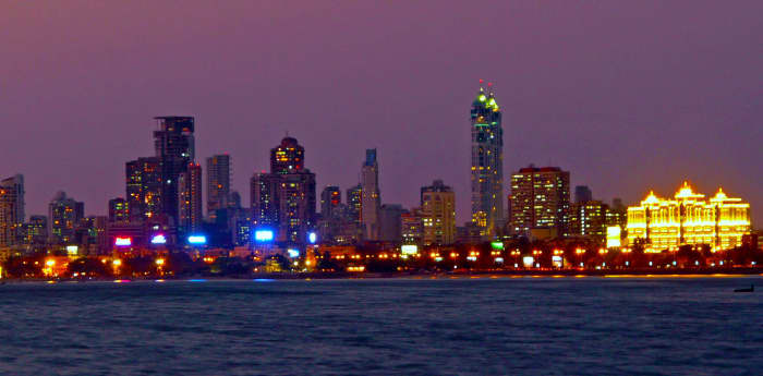 Mumbai skyline by night