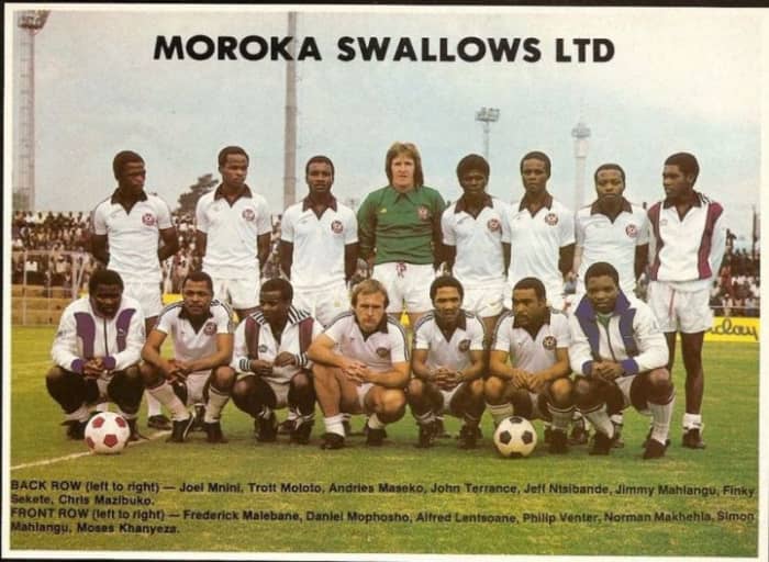 The revival of the “Massacres”...Andries “Six Mabone” Maseko, Frederick “Congo” Malebane, Ephraim “Shakes” Mashaba, Trott “Trapper” Moloto, Joel “Ace” Mnini, Jimmy “Music Man” Mahlangu, Simon “Ox” Mahlangu, Aubrey “The Great” Makgopela , Norman “Goal