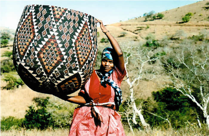 Tightly woven Zulu baskets. These hand woven African baskets are a true art form and are functional, beautiful and decorative as well as a testament to fine weaving skills. Zulu baskets are considered some of the most collectible baskets in the wor