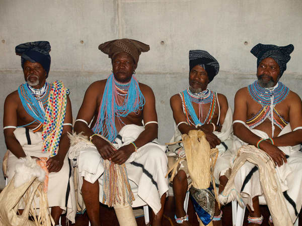 Xhosa chiefs waiting to be served traditional beer and meat A chief occupies the position because he is the firstborn son of the main wife of the previous chief. The main wife is the one who was chosen for the chief by the tribe. In the tribal areas