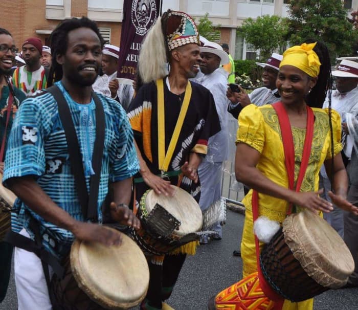 Playing with Ayinde Cartman, Akumba Ashanti & Harun Black During the Processional for Morehouse College's Class of 2013.
