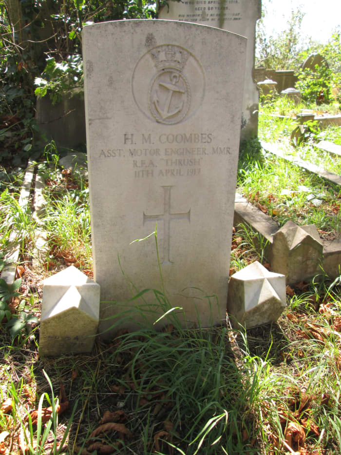 Motor Engineer Coombes met his maker in April 1917, a technician who might have benefited society in peacetime...