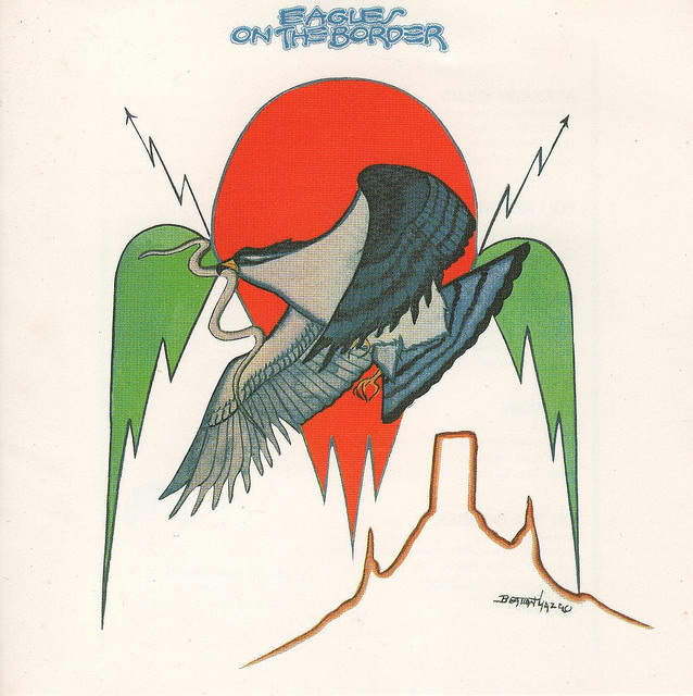 Eagles "On the Border" Asylum Records 7E-1004 12" LP Vinyl Record, US Pressing (1974) Cover Art by Native American Navajo Artist