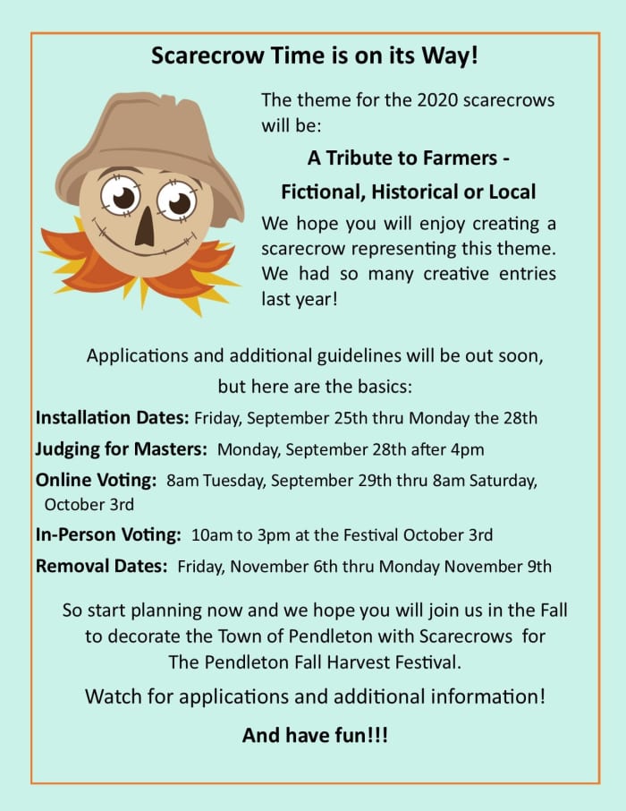 Get your creative juices flowing and lets make this the best Scarecrows ever!