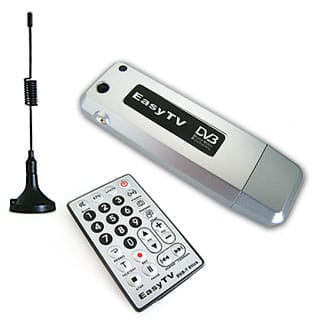 Usb DVB-T tuner, have tested this one, cannot pick up channels with tiny antenna have to use outdoor one