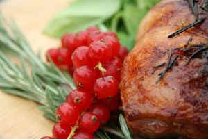 Simple garnishes make your carefully raised and prepared birds that much more appetizing. Try your favorite fruits, spices and herbs for your own presentation twist.
