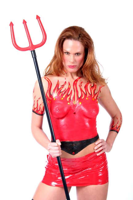 Sexy Devil costume made with Liquid Latex Fashions Body Paint Costume Kit from Liquid Latex Fashions: http://liquidlatexonline.com/sexydevilcostume.aspx