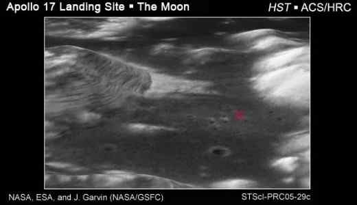 Hubble Space Telescope Photo of Moon Landing Site