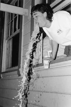 A person with alcohol poisoning may vomit, and can choke on their vomit - leading to death if not treated.