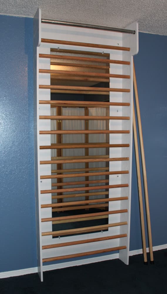 While optional, wall bars are very helpful in the performing of the Schroth exercises.