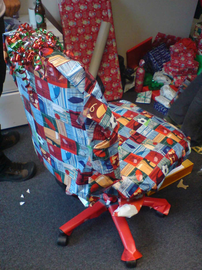 This is a great prank to pull after the holidays- when there's a ton of left over wrapping paper to play with!