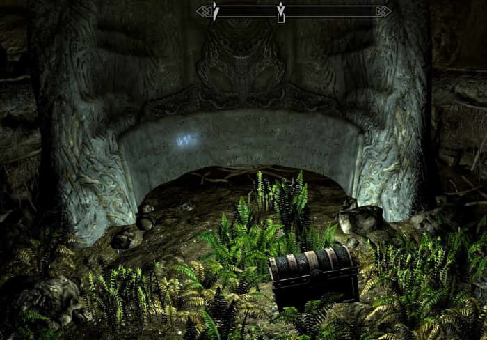 Skyrim Joining the College of Winterhold and then exploring the Saarthal Excavation Site to uncover the Shout ability Ice, Ice Form