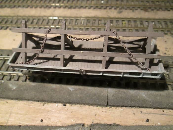 Seen from the loading side, the bolster for steel plate wider than wagon flat loading surface