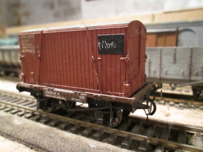 Blast from the past! Mainline British Railways container wagon with added vacuum pipes and instanter couplings