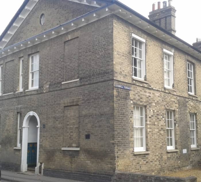 Cromwell House,St Ives.Cambridgeshire. It Is believed that Oliver was born here, this was his uncle's house. The house is still in use today.