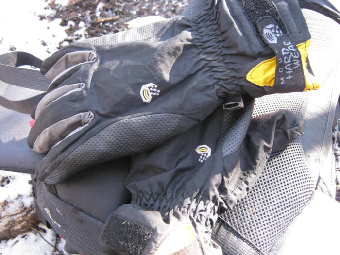 Once the snow starts to fly, the Epic glove comes out to play. Yes, the Mountain Hardware logos are pretty cool too.