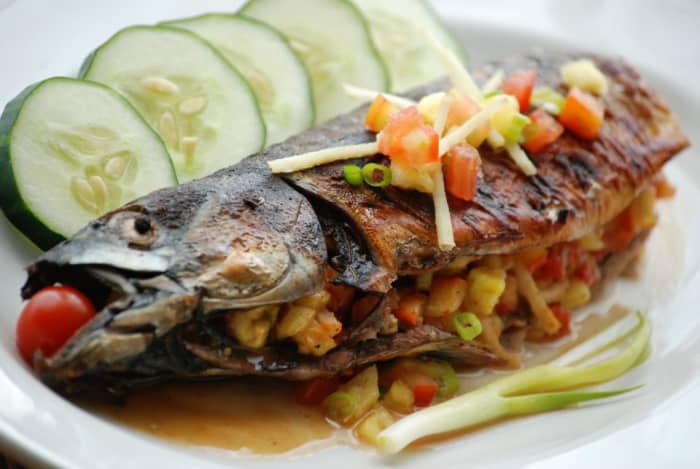 Holy Mackerel! Juicy and full of flavour. I encourage eating with bare hands (kinamot or kamayan) with this dish. It is a way to savour a good meal and nothing is wasted.