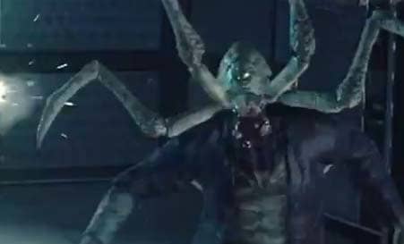 Resident Evil Operation Raccoon City Parasite Attack as the squad leader is picking up the three black key cards