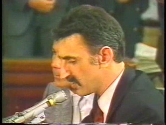 Frank Zappa testifying during a September 19th, 1985 US Senate hearing concerning the lyrics and content of music.