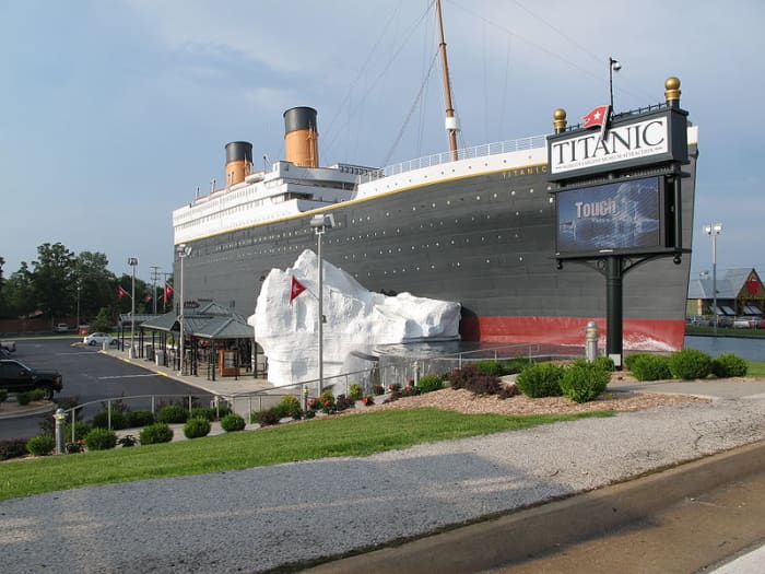 Titanic Museum - Branson, MO. Built 1/2 scale. Guests receive the ticket stub of an actual passenger and learn his or her outcome.