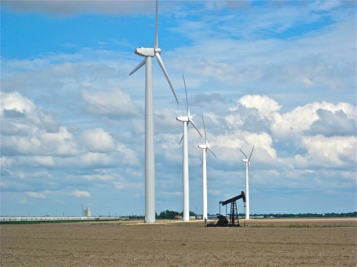 Wind Energy is popular in states like Texas, with wide-open spaces that can be used for wind farms.