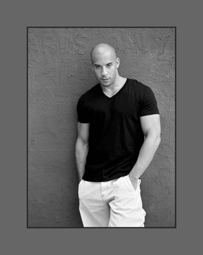 Action star Vin Diesel walks proud with his bold and bald look - 2013 Hairstyles for Men with Balding Thinning Hair Style Cuts Trends