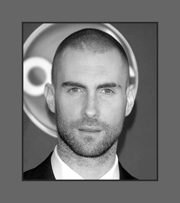 Adam Levine turned to buzz cut for change. His awesome hairline is receding, but that doesn't take away an iota of his sex appeal. Adam is so cool with his buzz cut. - 2013 Hairstyles for Men with Balding Thinning Hair Style Cuts Trends
