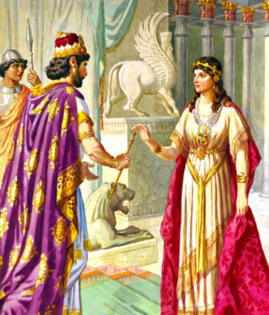 Esther Coming before the king uninvited deserved death, but he held out the scepter in mercy.