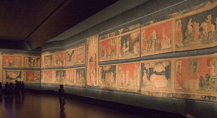 Tapestry of the "Apocalypse", the longest in the world which today hangs in Chateau d'Angers, in France.