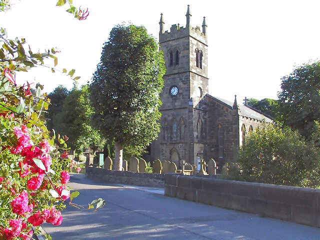 St David's parish church, Holme Bridge - a landmark pointed out by 'Cleggy' when he climbed the tallest tree in the area as he did in his youth - only to find he couldn't get down again