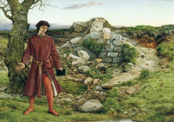 William Dyce painting of Henry VI - he was undecided about fleeing Towton, in a daze, confused. He had to be dragged away when his queen, Margaret fled the field.