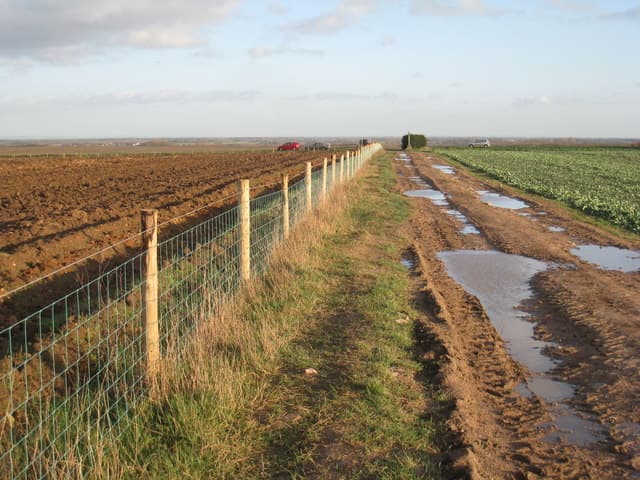 The permissive track alongside the battlefield - remember if you go there to observe the country code and treat the land with respect. It's a working environment