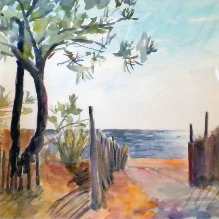 "Rehoboth Beach in Morning." painted during Plein Air Coastal DE 2012 competition.