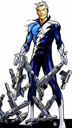 Superheroes and superpowers come in all shapes and forms. Quicksilver is so fast he can disarm an entire militia in the blink of a eye.