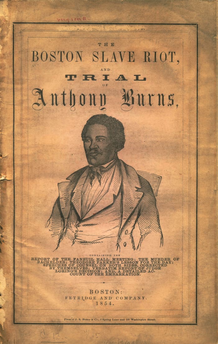 The publication presents the fugitive slave case of Anthony Burns and recounts the riot that took place in Boston in response to the decision to return him to his captors.