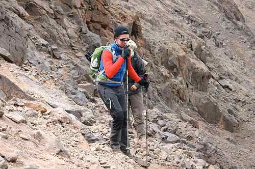 Climbing in comfort with my Talon 22 on my back on the final push from the Neltner Refuge up to the Jebel Toubkal summit as the air gets thinner